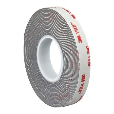 Box Packaging 3M 4941 Double Sided VHB Acrylic Foam Tape 1" x 5 Yds. 45 Mil Gray VHB494101R